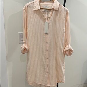 Calypso St. Barth Light Peach Striped Shirt